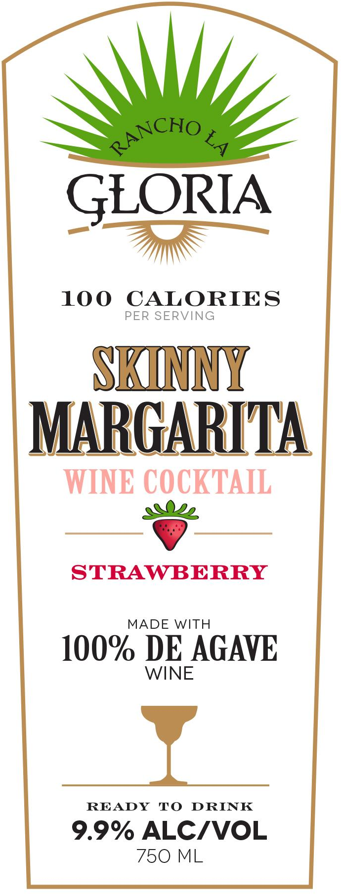 Skinny Strawberry Margarita Wine Cocktail 750 ml