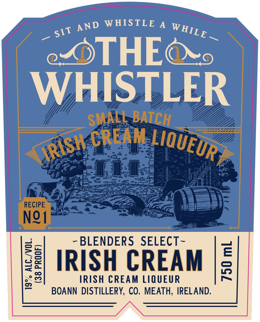 The Whistler Irish Cream Liqueur/Liquor 750 ml