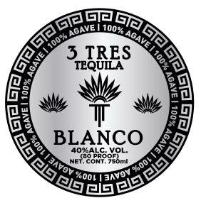 3 Tres Blanco Tequila 750 ml