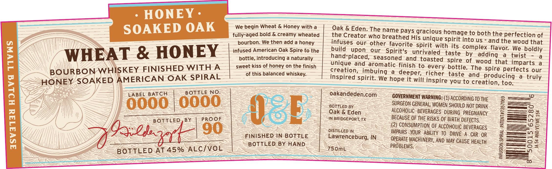 Oak & Eden Wheat Honey Bbn 750 ml