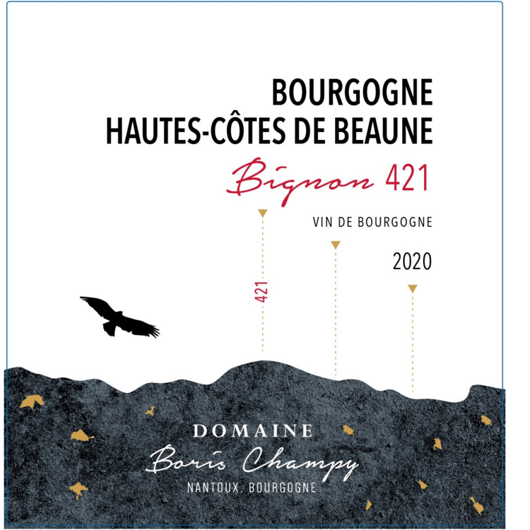 Domaine Boris Champy Bourgogne Hautes Cotes De Beaune Rouge En Bignon 421 2020 750Ml