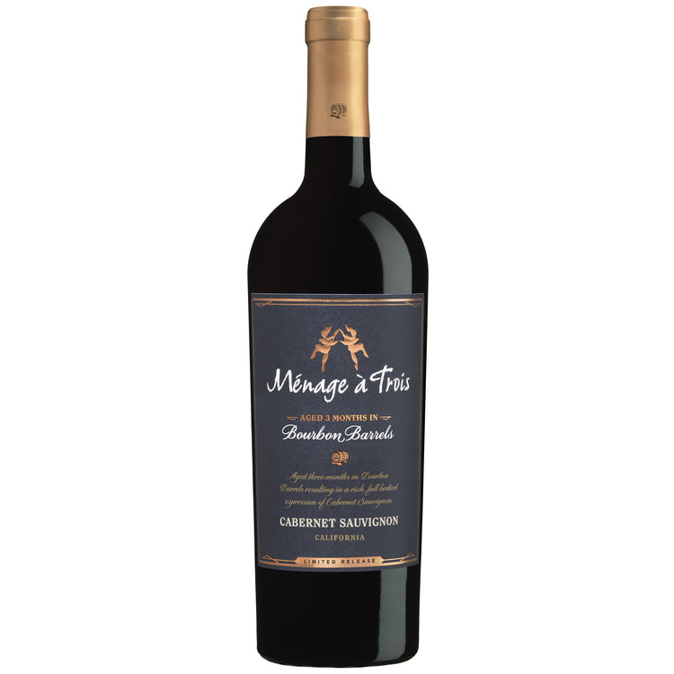 Menage A Trois Cabernet Sauvignon Aged 3 Months In Bourbon Barrels Limited Release California 750Ml