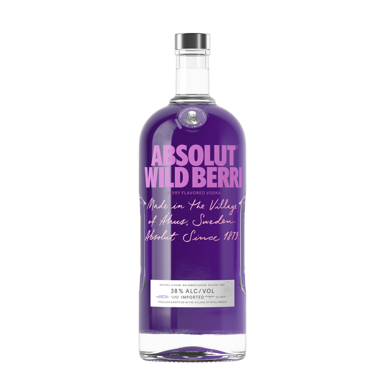 Absolut Berry Flavored Vodka Wild Berri 76 750Ml