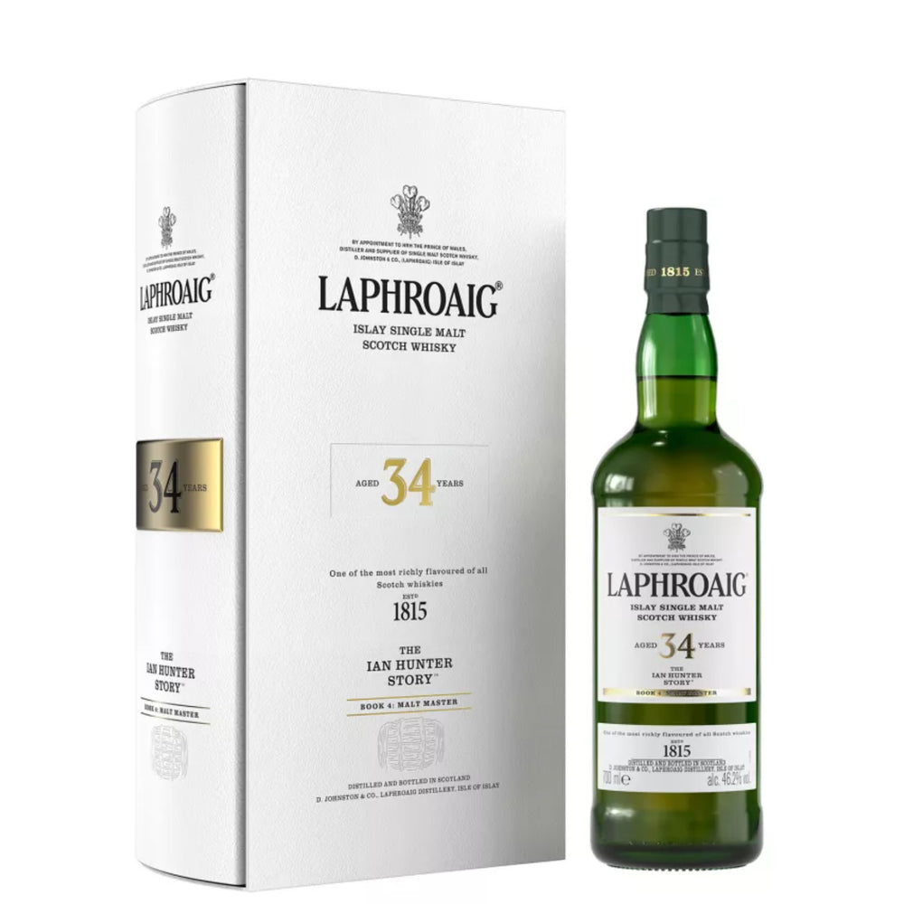 Laphroaig The Ian Hunter Story Islay Single Malt Scotch Whiskey Book 4 34 Yr 750ml