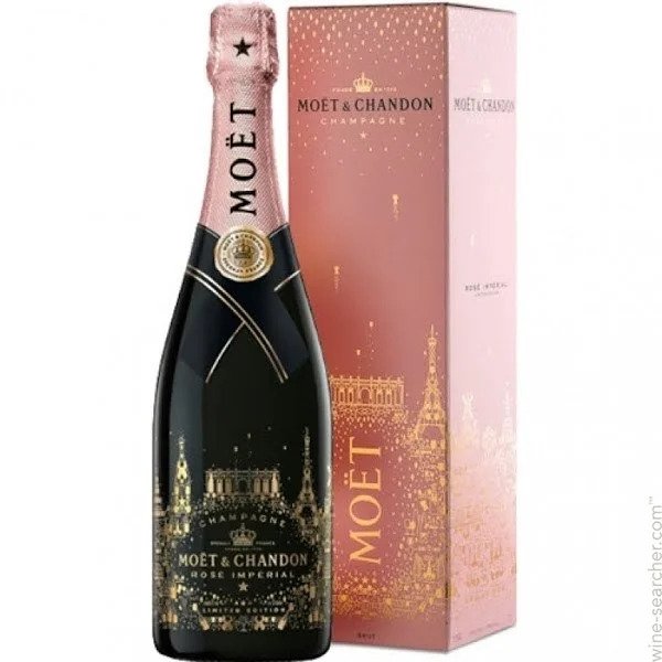 Moet & Chandon Champagne Brut Rose Imperial W/ End Of Year 2021 Metal Gift Box