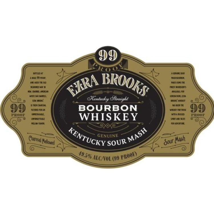 Ezra Brooks Black 99 Proof Kentucky Bourbon Whiskey 750ml