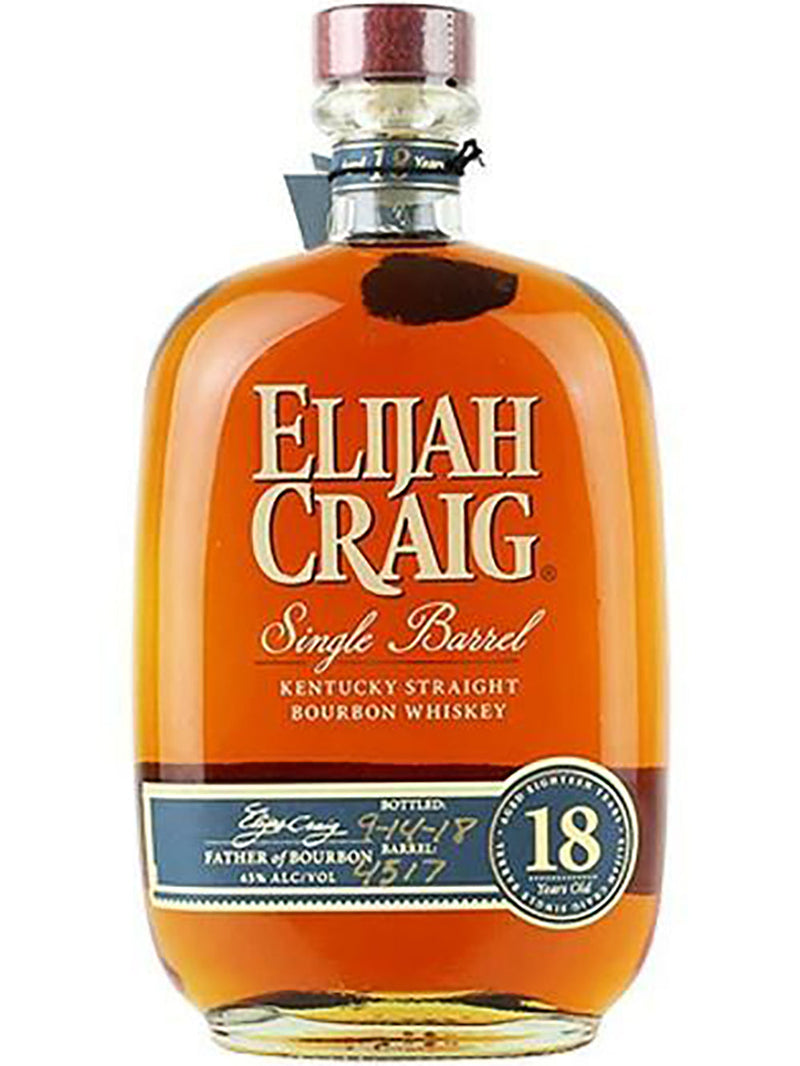 Elijah Craig 18 Year Single Barrel Bourbon Whiskey
