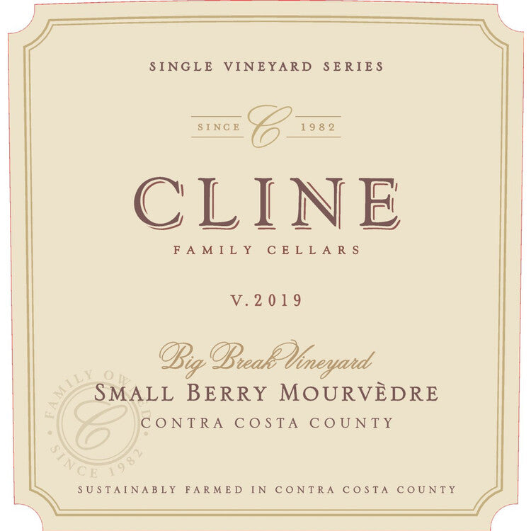 Cline Mourvedre Small Berry Big Break Vineyard Contra Costa County 2019 750Ml