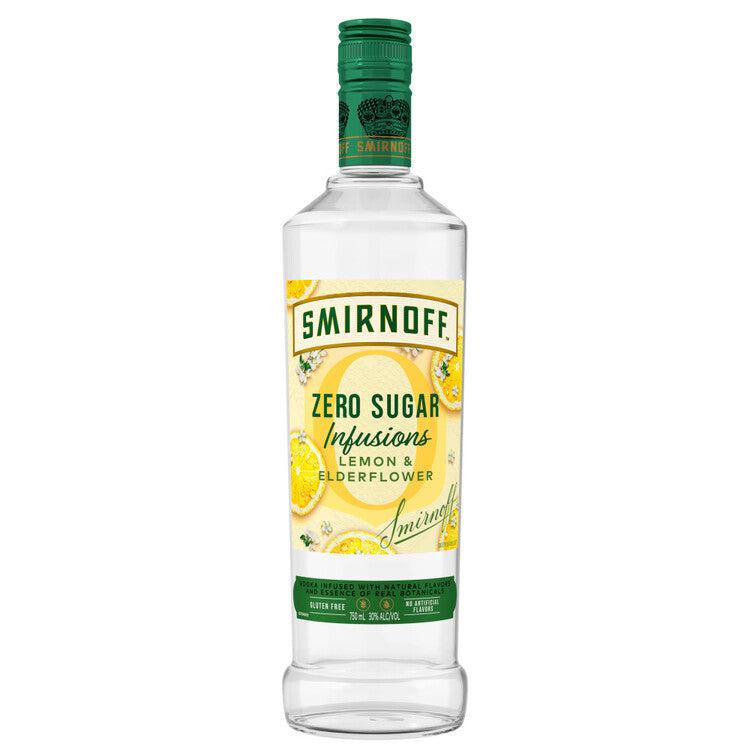 Smirnoff Lemon & Elderflower Flavored Vodka Zero Sugar Infusions 60 750Ml
