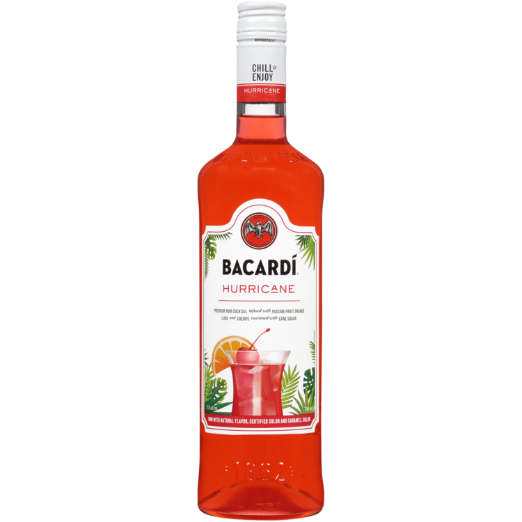 Bacardi Hurricane Classic Cocktails 25 750Ml