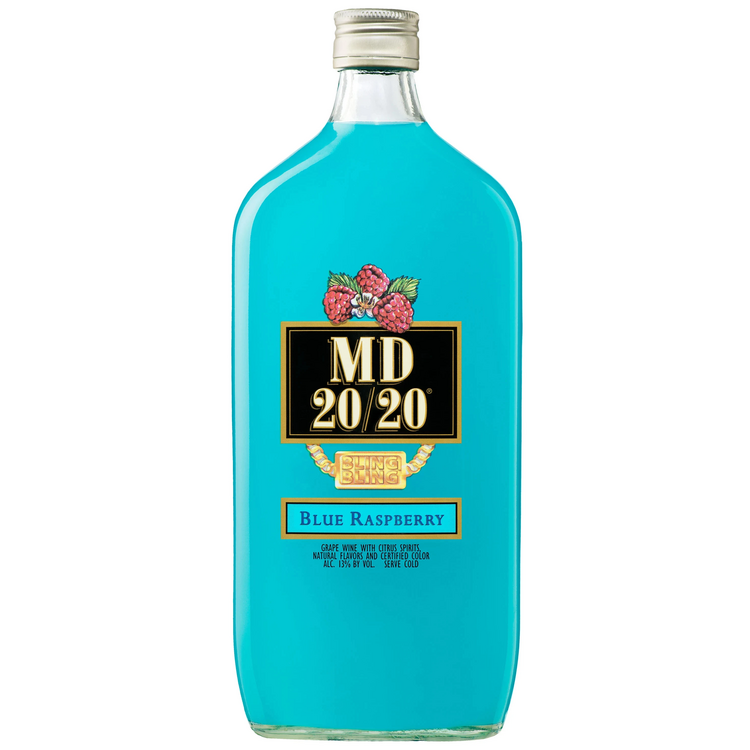 Md 20/20 Blue Raspberry Flavored Wine 750Ml