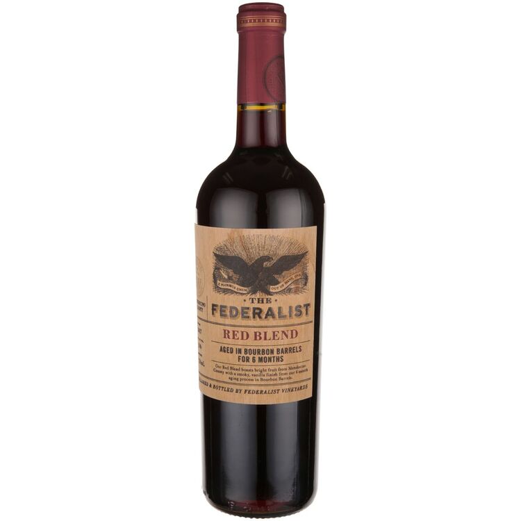 The Federalist Red Blend Aged In Bourbon Barrels For 6 Months Mendocino County 750Ml