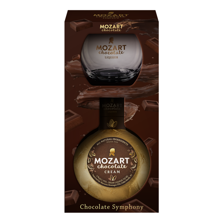 Mozart Chocolate Cream Liq 34 W/ Tumbler 750Ml