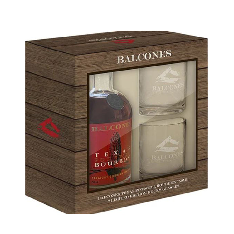 Balcones Texas Pot Still Straight Bourbon Whisky 2 Yr 92 W/ Glass 750Ml