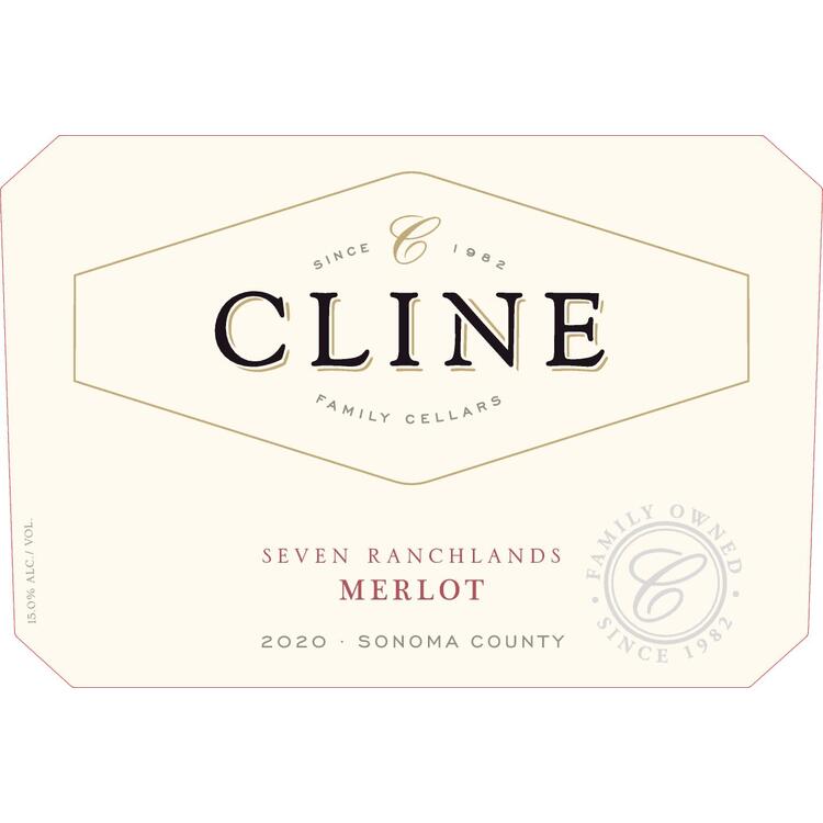 Cline Merlot Seven Ranchlands Sonoma County 2020 750Ml