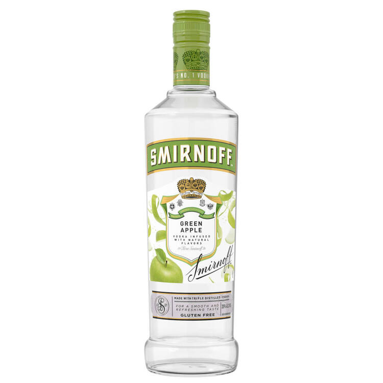 Smirnoff Green Apple Flavored Vodka 70 750Ml