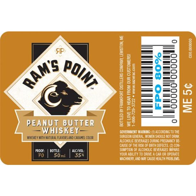 Ram's Point Peanut Butter Whiskey 750ml